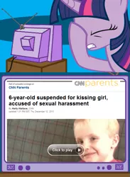 Size: 563x771 | Tagged: derpibooru import, drama, exploitable meme, facehoof, meme, news, obligatory pony, safe, stupidity, tv meme, twilight sparkle