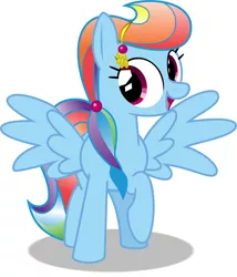 Size: 932x1090 | Tagged: safe, artist:apony4u, derpibooru import, rainbow dash, pegasus, pony, crystallized, female, hooves, mare, open mouth, simple background, solo, spread wings, vector, white background, wings