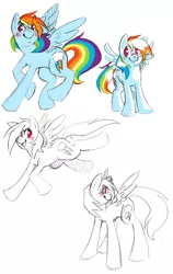 Size: 567x900 | Tagged: artist:grindzone, derpibooru import, rainbow dash, safe, sketch dump, solo