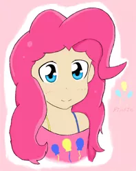 Size: 704x890 | Tagged: artist:thatcrazypony, derpibooru import, human, humanized, light skin, pinkie pie, safe, solo