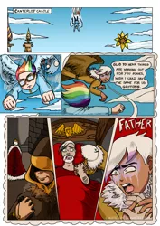 Size: 752x1063 | Tagged: artist:chaoticyume, comic, derpibooru import, gilda, human, humanized, light skin, moderate dark skin, rainbow dash, safe