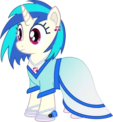 Size: 4630x4999 | Tagged: safe, artist:age3rcm, derpibooru import, vinyl scratch, pony, unicorn, absurd resolution, clothes, colored hooves, dress, ear fluff, earring, female, hoof fluff, hooves, horn, mare, necklace, simple background, solo, transparent background, unshorn fetlocks, vector