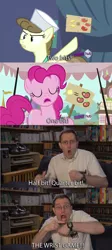 Size: 637x1416 | Tagged: angry video game nerd, bits, derpibooru import, edit, james rolfe, pinkie pie, putting your hoof down, roma, safe, screencap, the wrist game, tiger electronic games, tomato