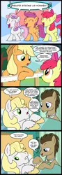 Size: 712x2000 | Tagged: apple bloom, applejack, artist:madmax, bed, comic, cutie mark crusaders, derpibooru import, doctor whooves, flight to the finish, funny, hearts as strong as horses, hospital, oc, safe, scene parody, scootaloo, sweetie belle, time turner