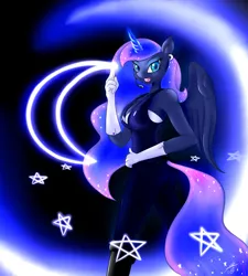 Size: 1800x2000 | Tagged: anthro, artist:bludraconoid, breasts, busty princess luna, derpibooru import, female, headset, nightwish, princess luna, solo, suggestive