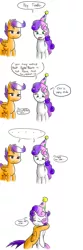 Size: 800x2400 | Tagged: artist:starykrow, ask the cmc, derpibooru import, safe, scootaloo, sweetie belle, tumblr