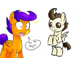 Size: 800x600 | Tagged: artist:starykrow, ask the cmc, derpibooru import, pound cake, safe, scootaloo, tumblr