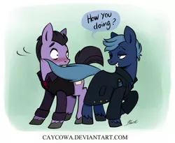 Size: 732x600 | Tagged: artist:caycowa, derpibooru import, gay, ianto jones, jack harkness, male, ponified, safe, star hunter, tail seduce, torchwood