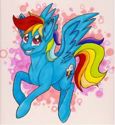 Size: 1024x1112 | Tagged: artist:mylittlerainbowtail, derpibooru import, rainbow dash, safe, solo, traditional art