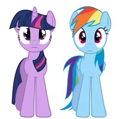 Size: 5525x5341 | Tagged: absurd resolution, artist:paulyvectors, derpibooru import, looking at you, rainbow dash, safe, simple background, transparent background, twilight sparkle, vector