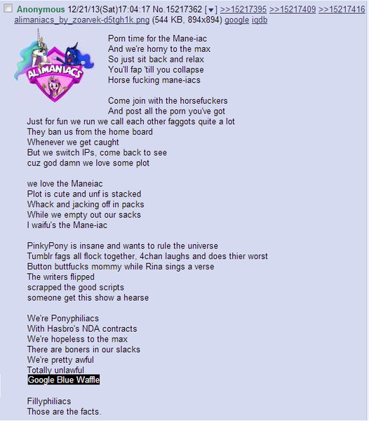 Size: 570x650 | Tagged: 4chan, animaniacs, derpibooru import, lyrics, meme, /mlp/, parody, princess cadance, princess celestia, princess luna, questionable, song, text, text only, vulgar