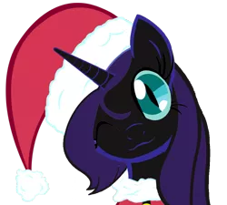 Size: 900x811 | Tagged: artist:adamirvine, christmas, christmas ponies, derpibooru import, hat, oc, oc:nyx, safe, santa hat, simple background, solo, transparent background, unofficial characters only