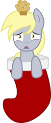Size: 273x655 | Tagged: safe, artist:the-doctor-kami, derpibooru import, derpy hooves, pegasus, pony, christmas stocking, female, mare, muffin, solo