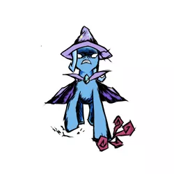 Size: 2000x2000 | Tagged: safe, artist:deviantmetroid, derpibooru import, trixie, pony, unicorn, angry, female, glowing eyes, mare, solo