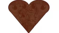 Size: 640x360 | Tagged: artist:notsofrequentuser, artist:xioade, chickadee, chocolate, christmas, cookie, edit, female, harshbottom, heart, kissing, lesbian, love, ms. harshwhinny, ms. peachbottom, safe, shipping