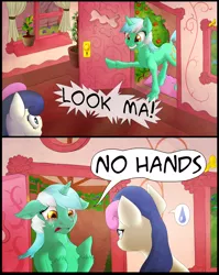 Size: 1000x1254 | Tagged: artist:xonxt, bon bon, bon bon is not amused, comic, crying, derpibooru import, hand, hooves, humie, lyra heartstrings, safe, sweetie drops, unshorn fetlocks