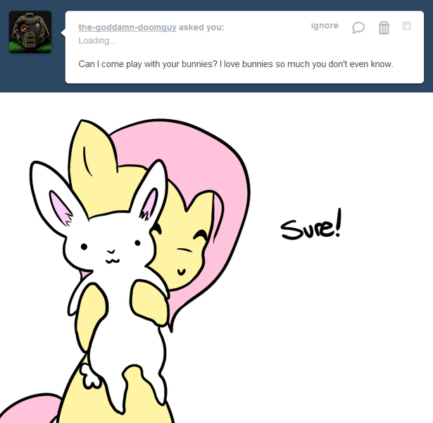 Size: 717x700 | Tagged: safe, artist:milkwolf, derpibooru import, fluttershy, ask-friendlyshy, cute, solo, tumblr