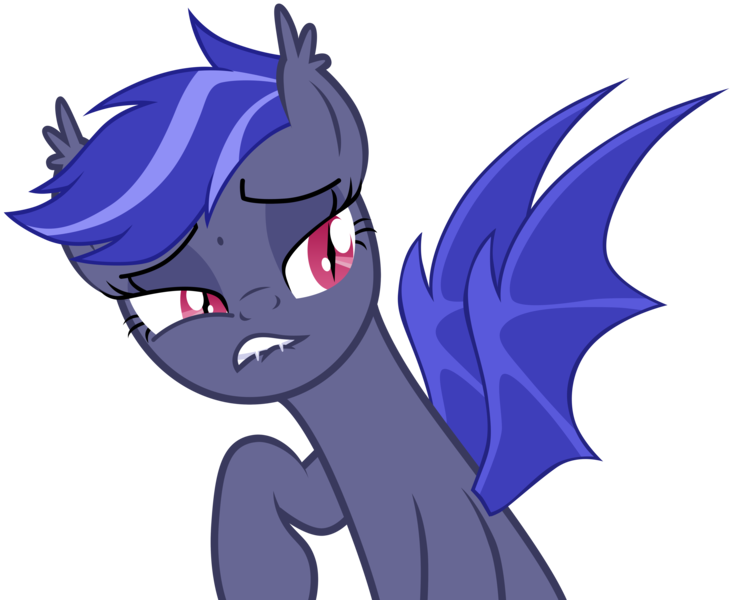 Size: 5000x4092 | Tagged: safe, artist:zee66, derpibooru import, oc, oc:night watch, unofficial characters only, bat pony, pony, absurd resolution, cringing, simple background, solo, transparent background, vector