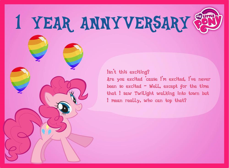 Size: 1000x733 | Tagged: anniversary, balloon, birthday, derpibooru import, game, gameloft, my little pony logo, pinkie pie, safe, solo, stock vector, text