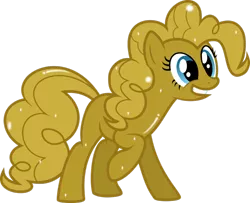 Size: 992x806 | Tagged: artist:mrcbleck, covered, derpibooru import, golden pie, luster dust, luster dust-ified, pinkie pie, safe, simple background, solo, transparent background, vector