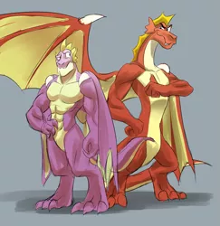 Size: 1159x1191 | Tagged: artist:smilingdogz, beefspike, derpibooru import, dragon, garble, request, safe, spike, stupid sexy spike, winged spike