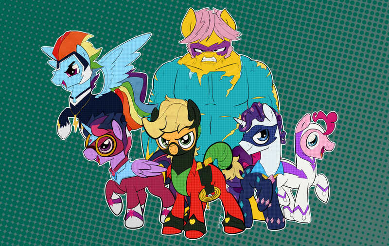 Size: 1353x857 | Tagged: alicorn, applejack, applejack (male), artist:nolycs, bubble berry, butterhulk, butterscotch, derpibooru import, dusk shine, elusive, fili-second, flutterhulk, fluttershy, masked matter-horn, mistress marevelous, pinkie pie, power ponies, power ponies (episode), prince dusk, radiance, rainbow blitz, rainbow dash, rarity, rule 63, saddle rager, safe, twilight sparkle, twilight sparkle (alicorn), zapp