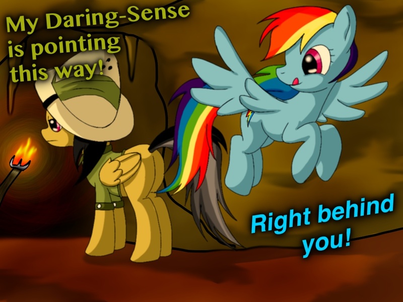 Size: 1024x768 | Tagged: safe, artist:jabbie64, derpibooru import, daring do, rainbow dash