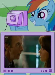 Size: 563x771 | Tagged: clara oswin oswald, derpibooru import, doctor who, exploitable meme, meme, obligatory pony, peter capaldi, rainbow dash, regeneration, safe, time of the doctor, tv meme, twelfth doctor