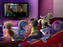 Size: 667x500 | Tagged: applejack, bowtie, derpibooru import, doctor who, eleventh doctor, exploitable meme, fluttershy, mane six, matt smith, meme, oc, oc:pauly sentry, pinkie pie, rainbow dash, rarity, sad movie meme, safe, time of the doctor, twilight sparkle