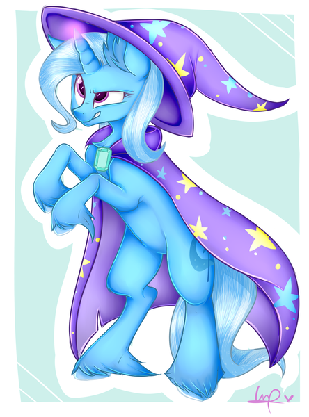 Size: 3700x5000 | Tagged: safe, artist:shyshyoctavia, derpibooru import, trixie, pony, unicorn, female, mare, solo, unshorn fetlocks