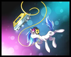 Size: 1156x935 | Tagged: artist:romanrazor, derpibooru import, headphones, safe, solo, vinyl scratch, walkman