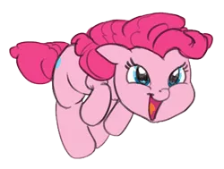 Size: 327x247 | Tagged: artist:carnifex, derpibooru import, floppy ears, forced meme, meme, open mouth, pinkieface, pinkie pie, safe, simple background, smiling, solo, transparent background, vector