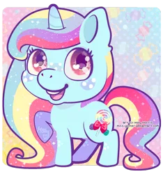 Size: 436x466 | Tagged: safe, artist:miss-glitter, derpibooru import, oc, oc:sugar rush, unofficial characters only, pony, unicorn, female, freckles, mare, solo