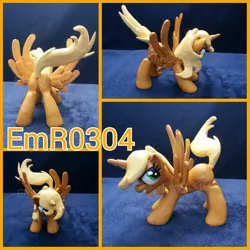 Size: 1024x1024 | Tagged: safe, artist:emr0304, derpibooru import, oc, oc:ticket, unofficial characters only, alicorn, pony, alicorn oc, figure, irl, photo, presenting, sculpture