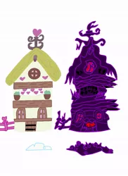 Size: 763x1048 | Tagged: artist:toon-n-crossover, comic book project, concept art, corrupted, dangerous, dark, derpibooru import, evil, fanfic, houses, monster house, safe