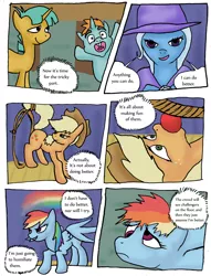 Size: 2512x3296 | Tagged: applejack, artist:lyun, boast busters, comic, derpibooru import, rainbow dash, safe, snails, snips, stage