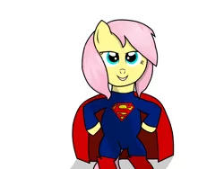 Size: 1600x1200 | Tagged: artist:fluttershy-wins, derpibooru import, fluttershy, safe, solo, superman, supermare