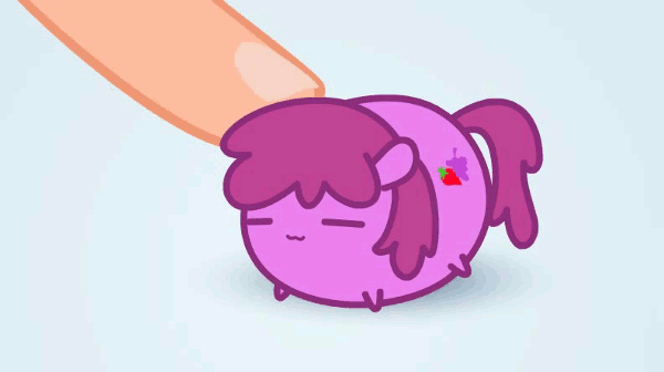 Size: 600x336 | Tagged: safe, artist:4as, derpibooru import, berry punch, berryshine, earth pony, human, pony, animated, berrybetes, blob, blushing, bubble, chibi, chubbie, cute, drunk, eyes closed, female, flash, game, link, mare, offscreen character, offscreen human, open mouth, poking, smiling, touch