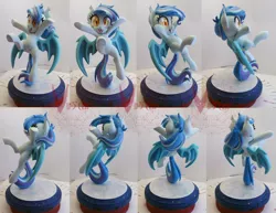 Size: 1967x1517 | Tagged: safe, artist:viistar, derpibooru import, oc, oc:star struck, unofficial characters only, bat pony, pony, clay, custom, cute, fangs, female, figure, figurine, happy, mare, sculpture, smiling