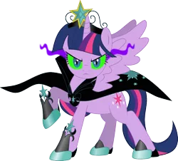 Size: 928x840 | Tagged: safe, artist:kaylathehedgehog, derpibooru import, twilight sparkle, twilight sparkle (alicorn), oc, oc:twivine sparkle, alicorn, pony, corrupted, corrupted twilight sparkle, female, mare, simple background, solo, sombra eyes, transparent background, twivine sparkle, vector