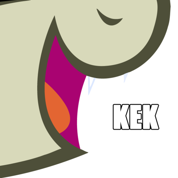 Size: 612x612 | Tagged: safe, derpibooru import, oc, oc:rosewood, unofficial characters only, bat pony, pony, /mlp/, caption, close-up, fangs, image macro, kek, meme, mouth, nose, nostrils, open mouth, smiling, solo, teeth, tongue out, tooth