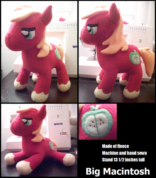 Size: 819x935 | Tagged: safe, artist:miiroku, derpibooru import, big macintosh, earth pony, pony, irl, male, photo, plushie, solo, stallion