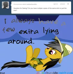 Size: 1280x1310 | Tagged: artist:drumblastingquilava, ask, askdashanddo, daring do, derpibooru import, safe, solo, tumblr