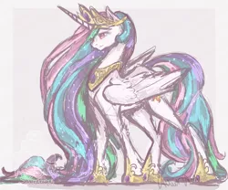 Size: 900x750 | Tagged: safe, artist:mocha-shortcake, derpibooru import, princess celestia, pose, regal, solo