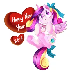 Size: 850x856 | Tagged: adorkable, artist:ende26, ask high school cadance, clothes, cute, cutedance, derpibooru import, dork, glasses, happy new year, high school cadance, princess cadance, safe, solo, younger