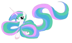 Size: 750x450 | Tagged: artist:jazzybrony, derpibooru import, lady skylicorn, long hair, long mane, long tail, princess celestia, safe, solo