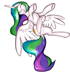 Size: 883x921 | Tagged: safe, artist:nadnerbd, derpibooru import, princess celestia, alicorn, pony, cute, cutelestia, eyes closed, female, flying, happy, mare, simple background, smiling, solo, spread wings, transparent background, underhoof