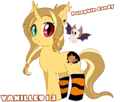 Size: 975x819 | Tagged: safe, artist:spookyle, derpibooru import, oc, unofficial characters only, bat, bat pony, bat pony unicorn, pony, unicorn, wingless bat pony, clothes, curved horn, cute little fangs, female, heterochromia, mare, slit eyes, socks, solo