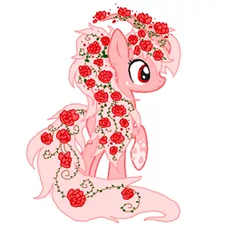 Size: 480x483 | Tagged: safe, artist:sakurahae, derpibooru import, oc, unnamed oc, unofficial characters only, earth pony, pony, flower, solo