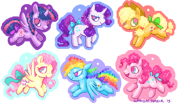 Size: 750x435 | Tagged: safe, artist:whinges, derpibooru import, applejack, fluttershy, pinkie pie, rainbow dash, rarity, twilight sparkle, twilight sparkle (alicorn), alicorn, pony, female, mane six, mare, pixel art, tail bow